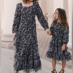 Ivy City Co Catherine Dress in Dark Blue Floral NWT size XS